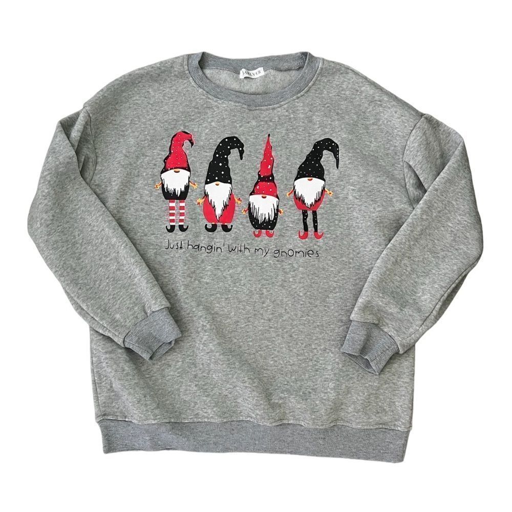 Barvler Just Hangin’ with my Gnomies Crewneck Sweatshirt Gnome size XL